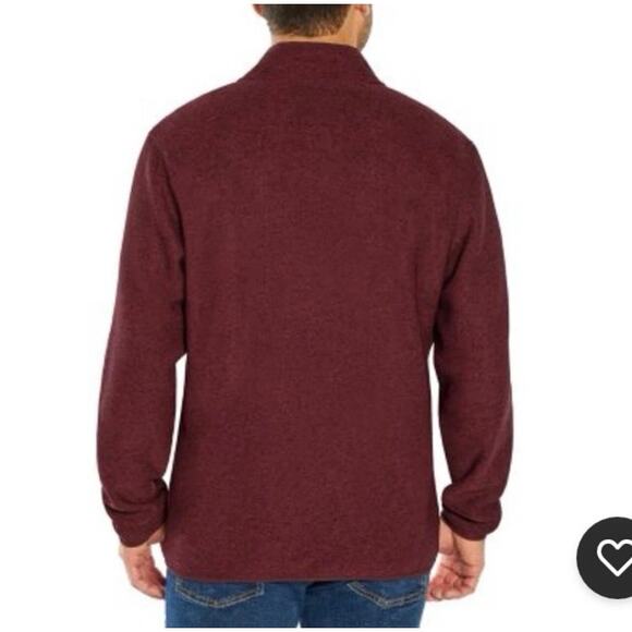 Eddie Bauer Men's Sz XXL Classic Fit Knitted Sweater Fleece Heathered Tawny Port - Picture 2 of 16
